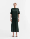 Ahlvar Gallery Hana Satin Silk Skirt - Black - XS