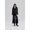 By Malina Blazer Nori Fitted Heavy Satin Blazer Svart
