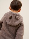 Huttelihut Brown Melange Jacket Ears Wool Fleece 86