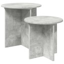 vidaXL Sidebordssett med lagring 2 pcs Betonggrå Konstruert tre