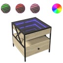  Salongbord med Infinity LED sonoma eik 50x50x51 cm 847713