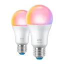 WiZ LED standardfarger 8W 922-965 E27, dimbar (2 pakke)