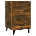 vidaXL Nattbord røkt eik 40x40x66 cm konstruert tre
