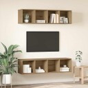  TV benksett 2 pcs artisan eik 37 x 37 x 142.5 cm Konstruert tre