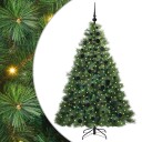  Kunstig juletre med 300 LED med stativ grønn 180 cm PE og PVC