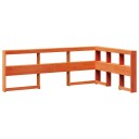  Bokhylle sengegavl L-formet voksbrun 120 cm heltre furu 8721158637628