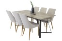 Venture Home Spisegruppe Granville 180 cm Rektangulær med 6 Mues Stoler Svart