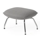 Muuto Doze Ottoman Tube Base   Re Wool 128 Chrome