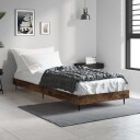 vidaXL Sengeramme røkt eik 75x190 cm konstruert tre