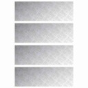  Sjekkplater 4 pcs sølv 90 x 30 cm Aluminium