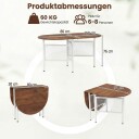 Sammenleggbart spisebord for 6–8 personer plassbesparende ovalt design