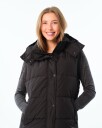 LEVITY Matilda Long Puffer Vest Black - S
