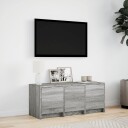  TV-benk med LED grå sonoma 97x34x40 cm konstruert tre 852241