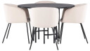 Venture Design Copenhagen & Berit spisegruppe Beige/svart 4 stoler & bord 115 cm