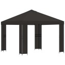 vidaXL Paviljong 3 x 3 m Antrasitt Polyester og stål 190 gsm