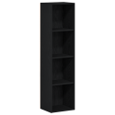  Bokhylle svart eik 36x30x143 cm konstruert tre