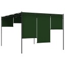 vidaXL Paviljong 4 x 3 x 2,3 m Grønn Polyester og stål