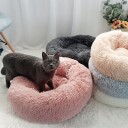 Lys Rosa Donut Hundeseng Fluffy Rund Hunde Og Katteseng To Str