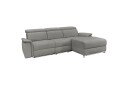 Hjørnesofa 3 seter Pareli Grå Sunday Stoff Høyre Elektrisk Recliner   Grå Sunday Stoff Høyre Elektrisk Recliner