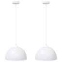  R 2 Stk Høydejusterbar E27 Hvit Ø 30cm Metall