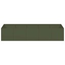 vidaXL Plantekasse olivengrønn 200x80x40 cm stål