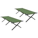 Sammenleggbar camping seng 2 pcs grønn 210 x 80 x 46 cm
