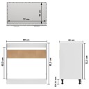 vidaXL Underskap til vask grå sonoma 80x46x81,5 cm konstruert tre