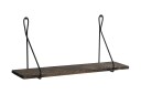 Vegghylle Neflats 15x60 cm   Svart / Valnøtt