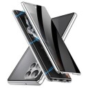 Samsung Galaxy S24 Ultra Magnetisk Deksel med Herdet Glass Privacy Sølv