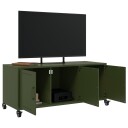  TV-benk olivengrønn 100,5x39x43,5 cm stål 8721102635311