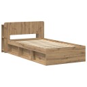  Sengeramme med oppbevaring Artisan eik 80 x 200 cm