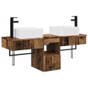 vidaXL Baderomsskapsett 3 stk. Gammelt tre 53 x 35 x 39 cm