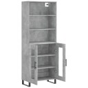 vidaXL Highboard betong grå 69,5x34x180 cm konstruert tre 8720845927127