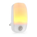 Nedis Plug-In LED Night Light | Bevegelsessensor Dag/natt sensor 0.55 W 11 lm Varm Hvit