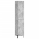 vidaXL Highboard betonggrå 34,5x34x180 cm konstruert tre 8720845495633