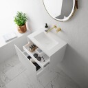 Compact Waterproof 60x40   Vaskeskap Matt Hvit SolidTec®