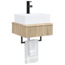  Vegghengt vask Sonoma eik 40 x 41 x 39 cm Konstruert tre