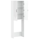 vidaXL Toalett skap HOORN Høgglans hvit 66 x 25,5 x 190 cm