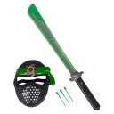 Ninjasverd m/ maske og 3 ninjapiler