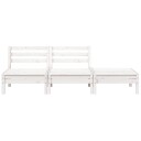  Hagebenk 3-seters hvit heltre furu 838034