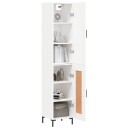 vidaXL Highboard hvit 34,5x34x180 cm konstruert tre 8720845485276