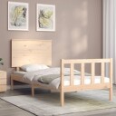 vidaXL Sengeramme med hodegavl 100x200 cm heltre 8720845985615