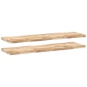  Flytende hyller 2 stk 160x40x4 cm ubehandlet heltre akasie