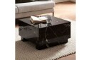 Sofabord Wohnling MONOBLOC moderne look, 60x60x35 cm, løperben Svart marmor - Svart marmor