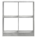  Bokhylle betonggrå 68,5x32x75 cm konstruert tre