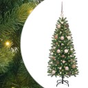  Kunstig juletre med 150 LED med stativ grønn 120 cm PE og PVC