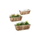 Blomsterkasse Tresett med 3