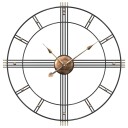  Veggklokke svart Ø60 cm jern