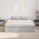  Oppbevarings seng Ramme Betong Grå 200x200 cm 3335360