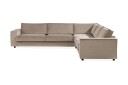 Cloudia Hjørnesofa Large Fløyel   Beige
